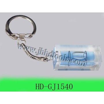 Bubble level with keychain